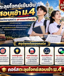 ตะลุยโจทย์เข้มข้น สอบเข้า ม.4 มหิดลวิทยานุสรณ์ & จุฬาภรณราชวิทยาลัย KVIS (ฉบับอัปเดตล่าสุด)